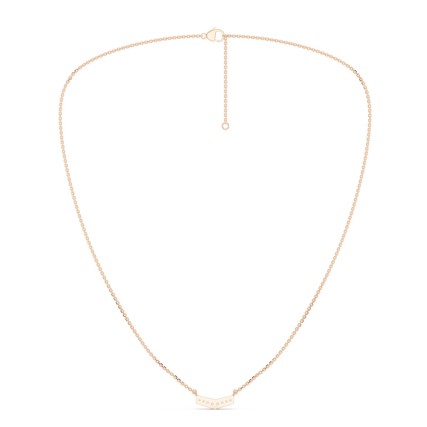 Chevron Bar Pendant Necklace