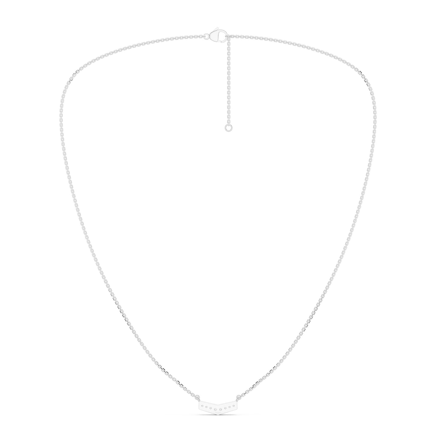 Chevron Bar Pendant Necklace
