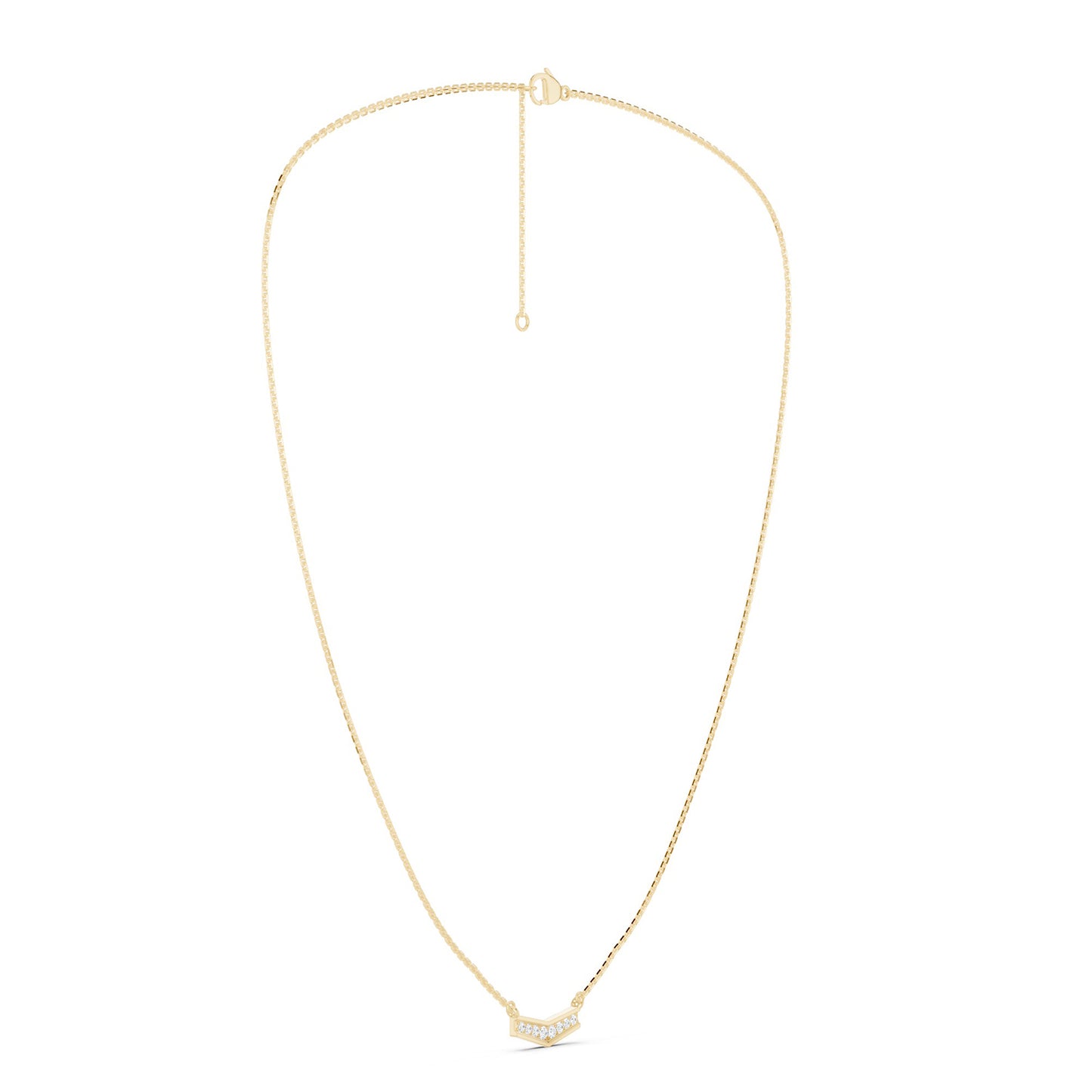 Chevron Bar Pendant Necklace
