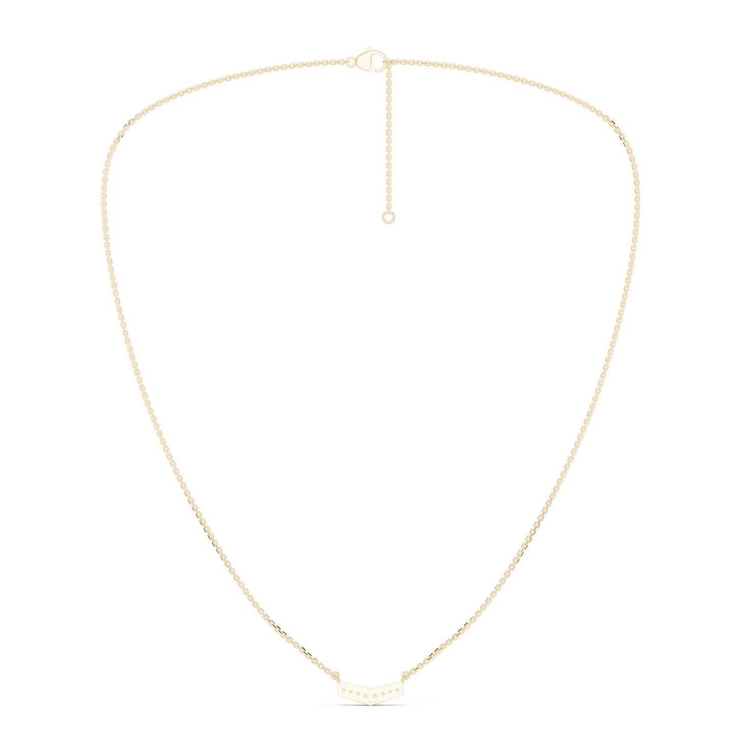 Chevron Bar Pendant Necklace