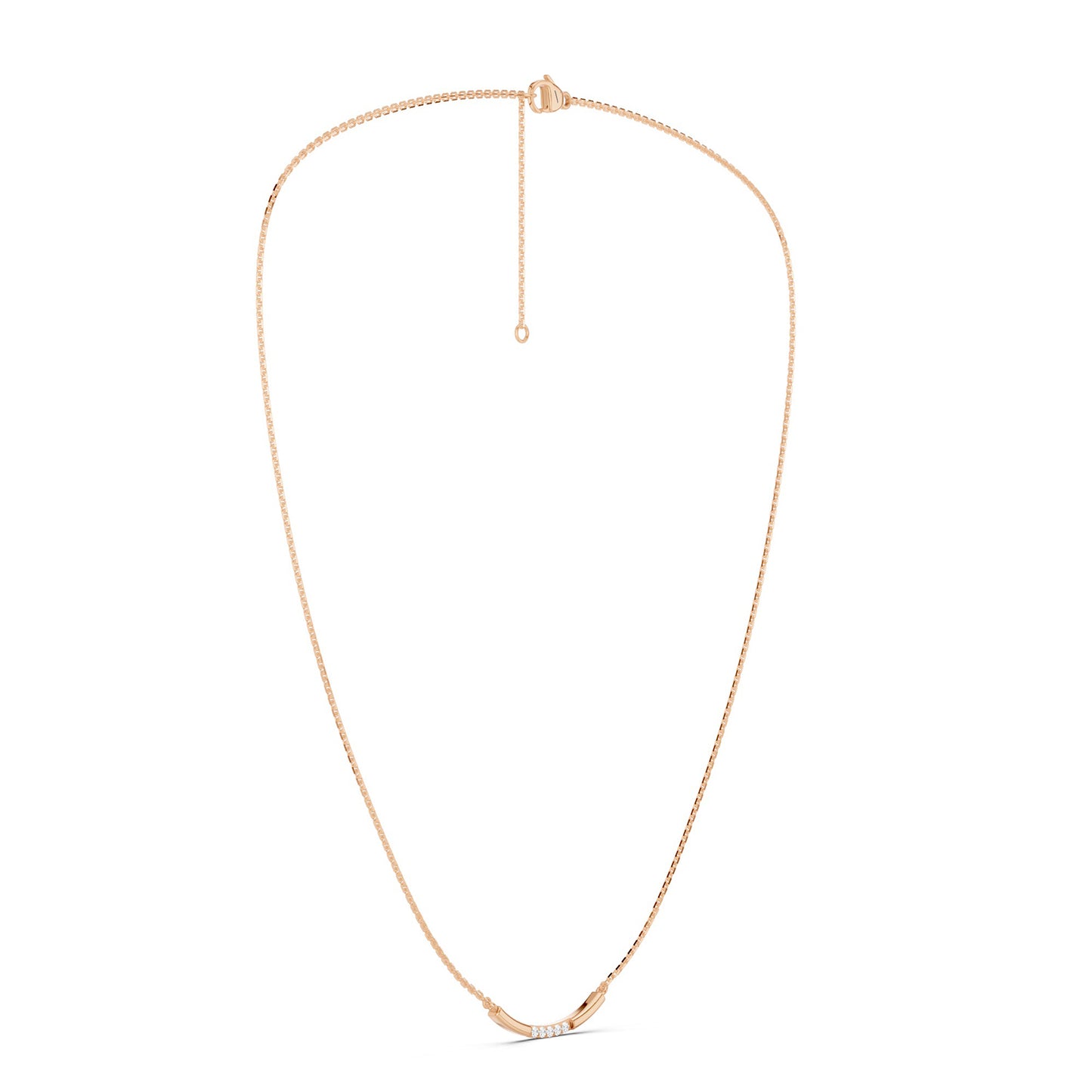Arc Pave Bar Necklace