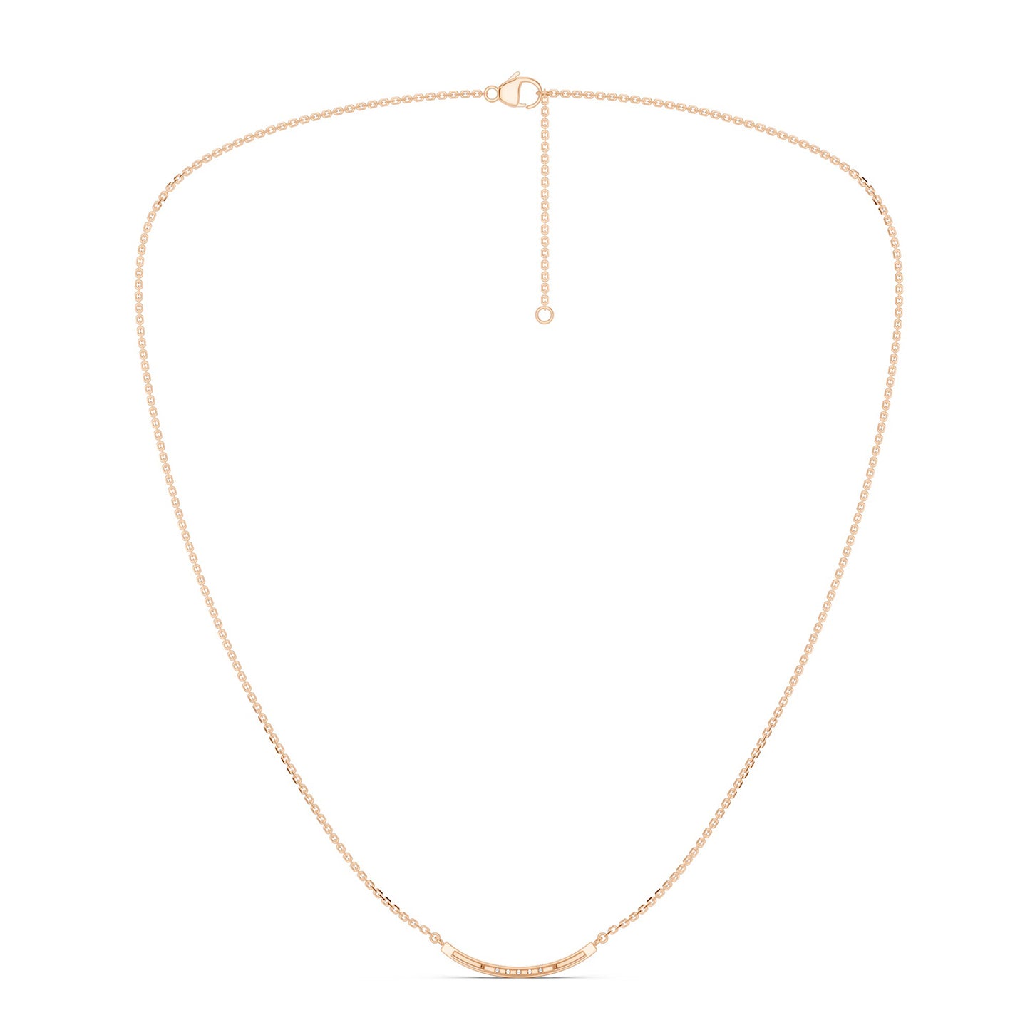 Arc Pave Bar Necklace