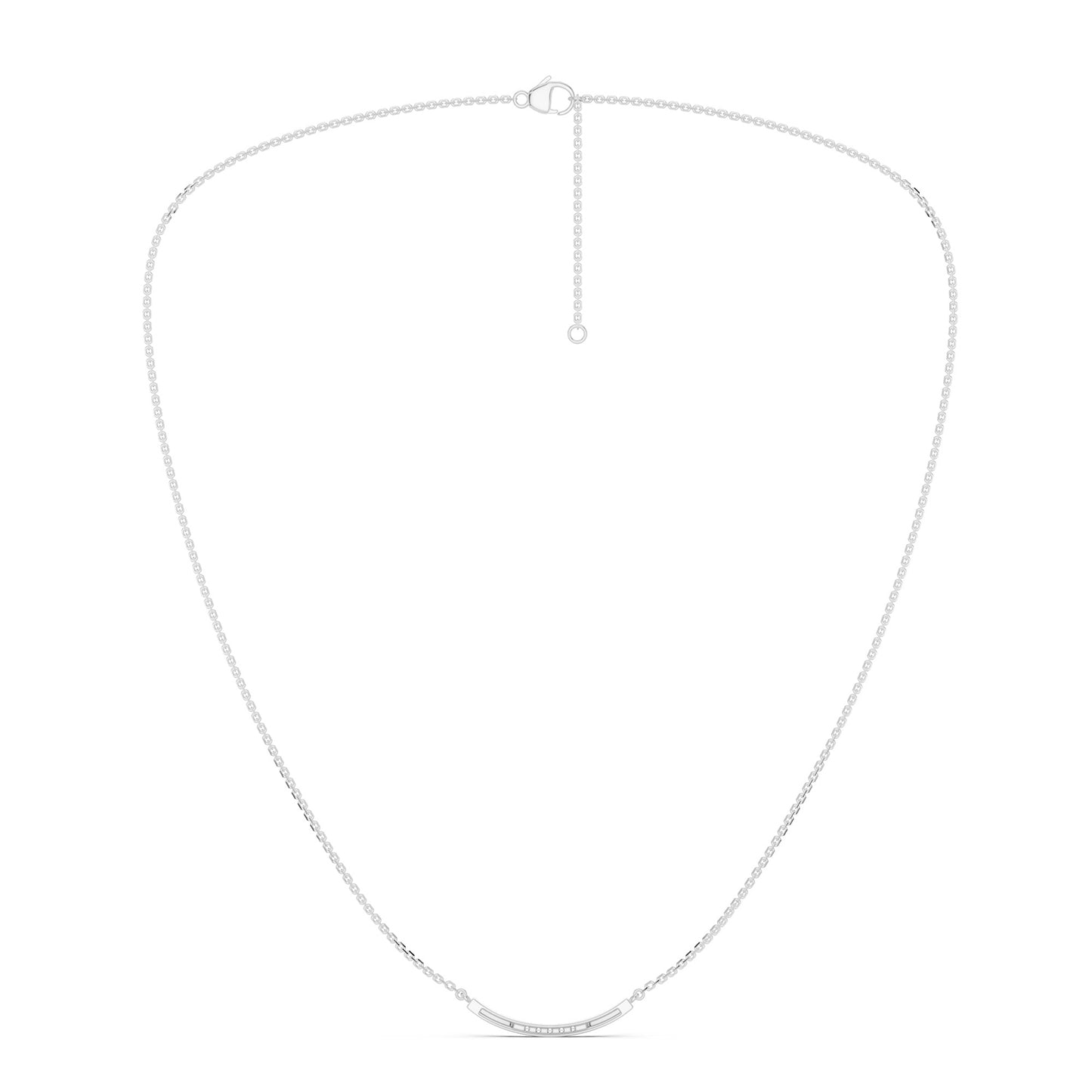 Arc Pave Bar Necklace
