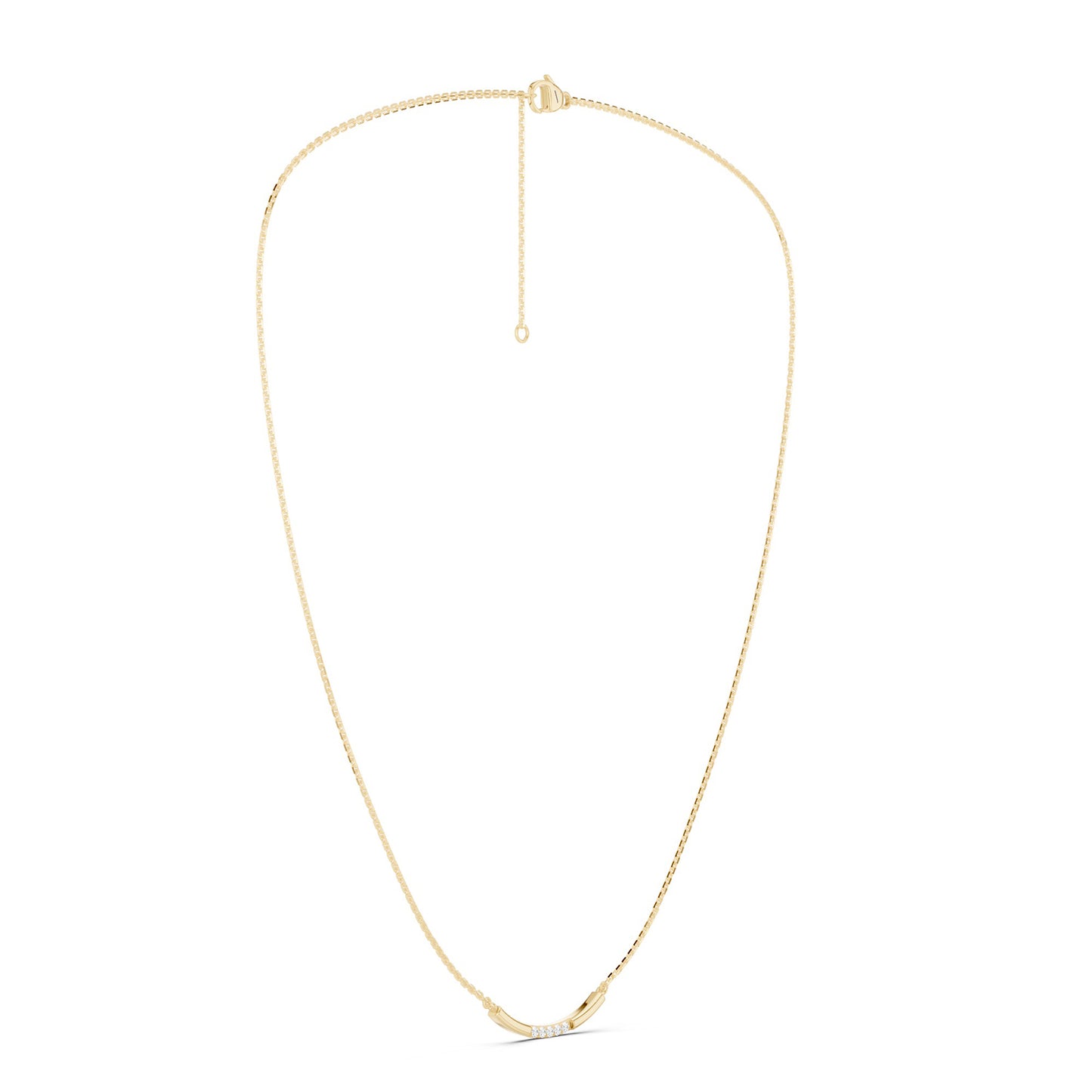Arc Pave Bar Necklace