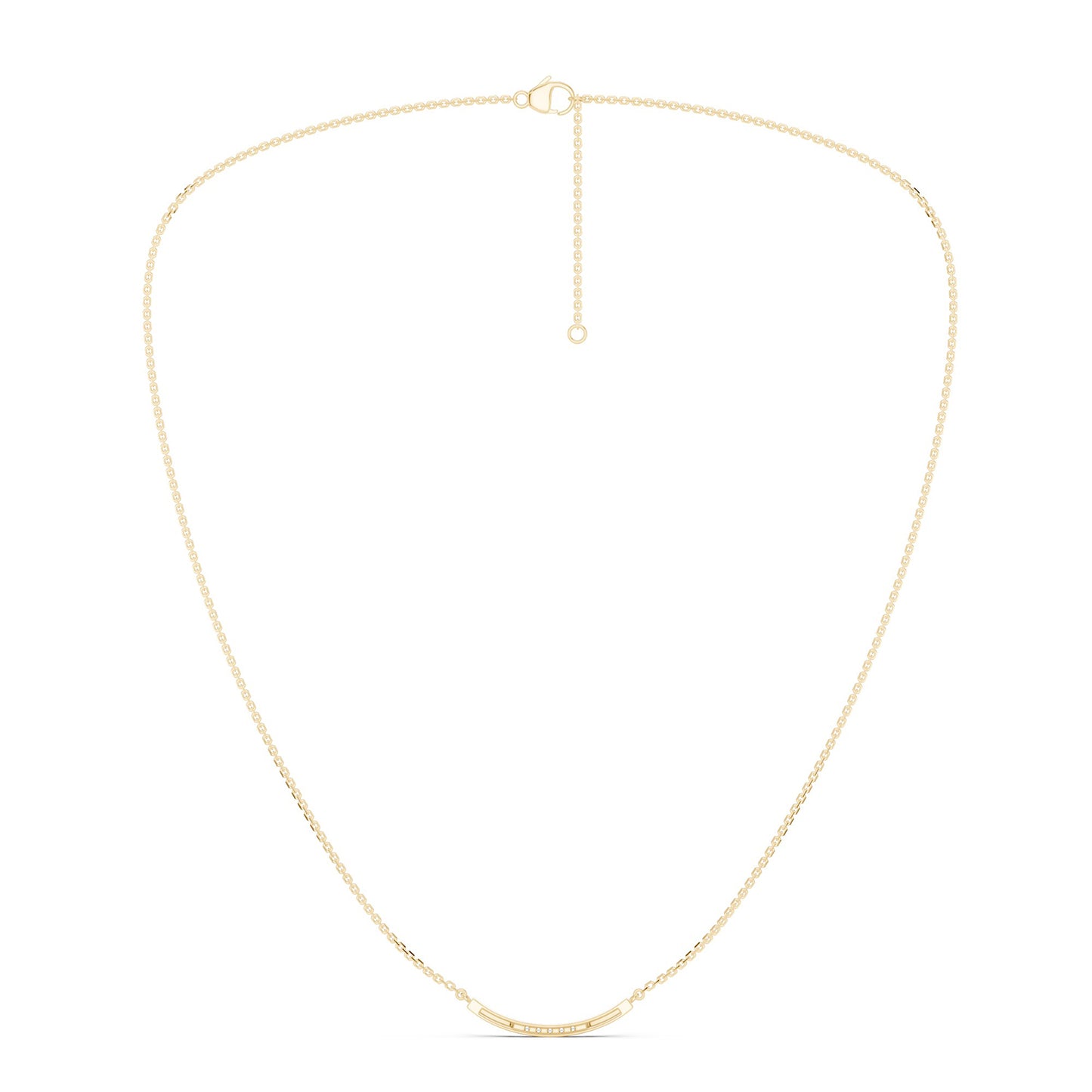 Arc Pave Bar Necklace