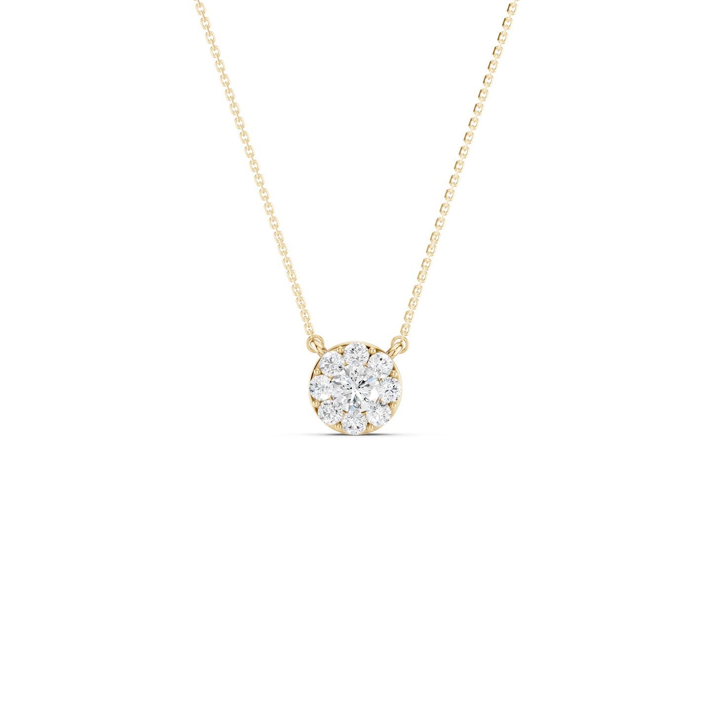 Brilliant Cluster Pendant Necklace