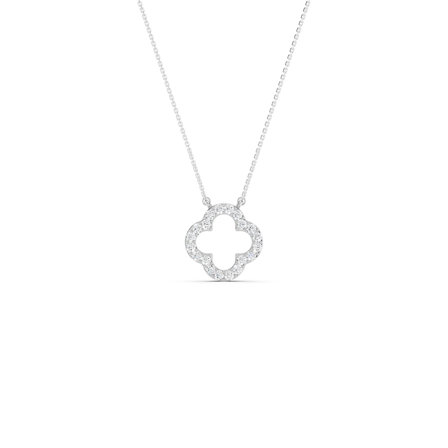 Clover Silhouette Pendant Necklace