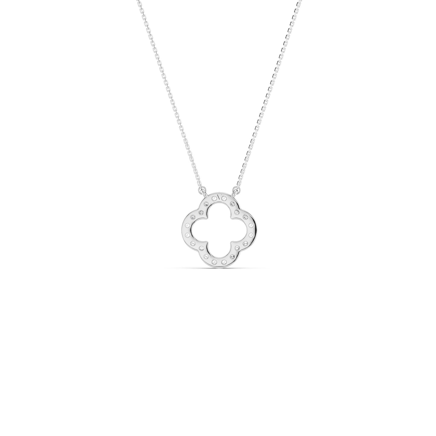 Clover Silhouette Pendant Necklace
