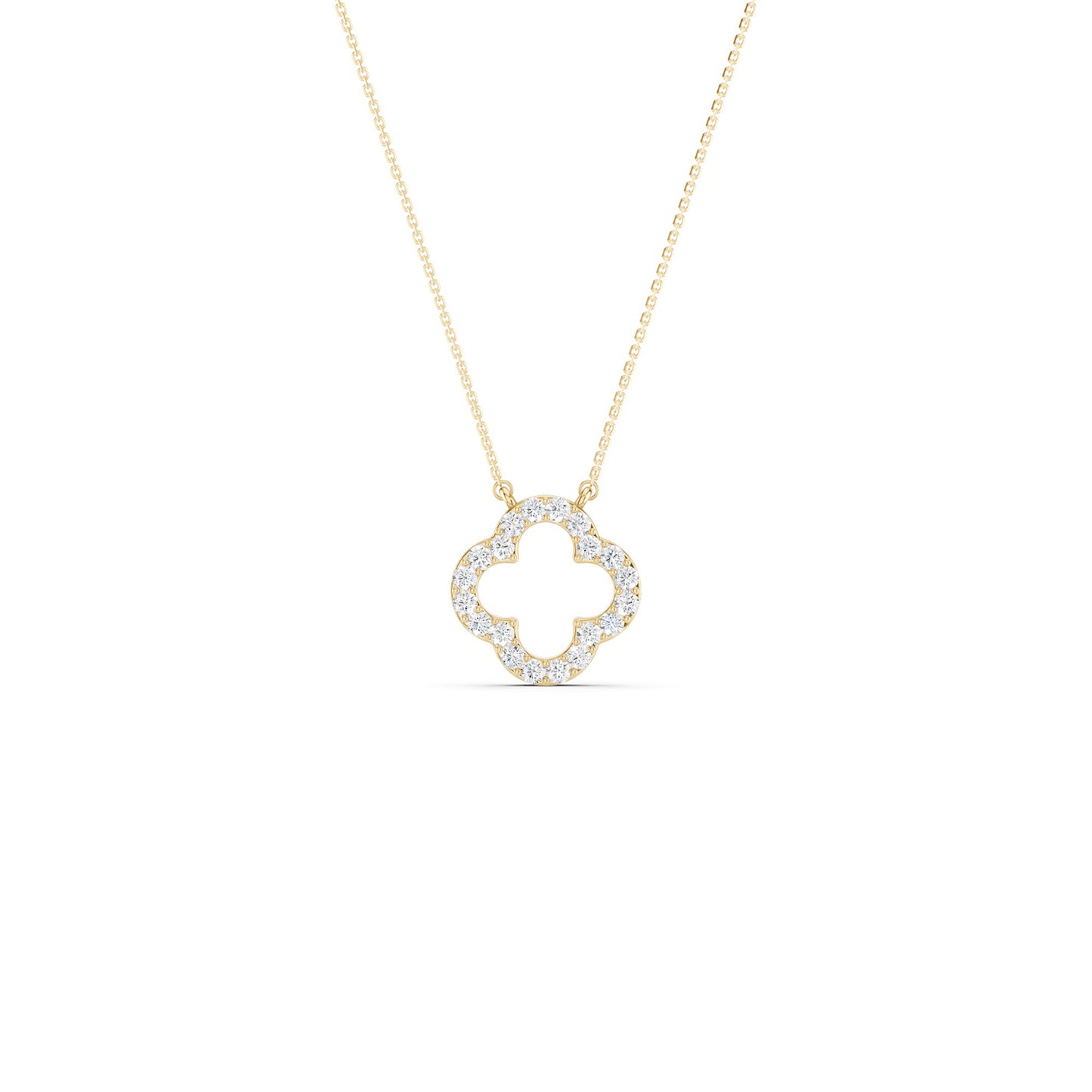 Clover Silhouette Pendant Necklace