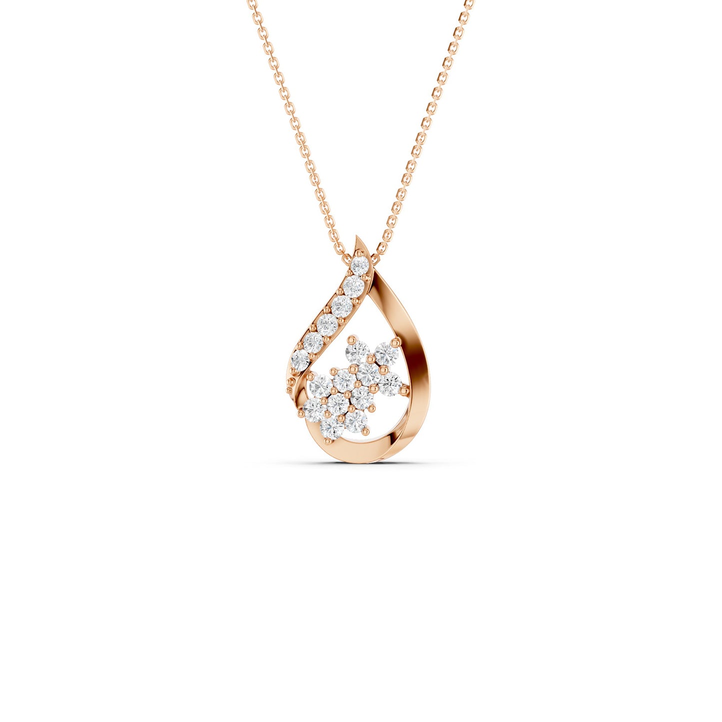 Teardrop Dual Bloom Pendant