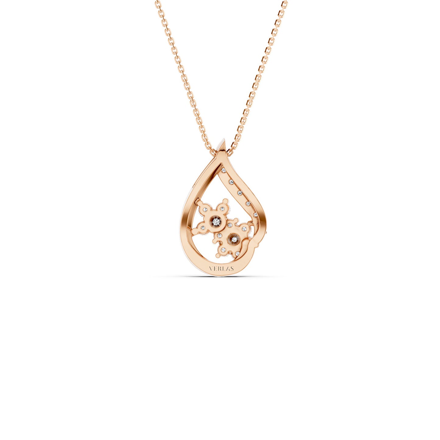 Teardrop Dual Bloom Pendant