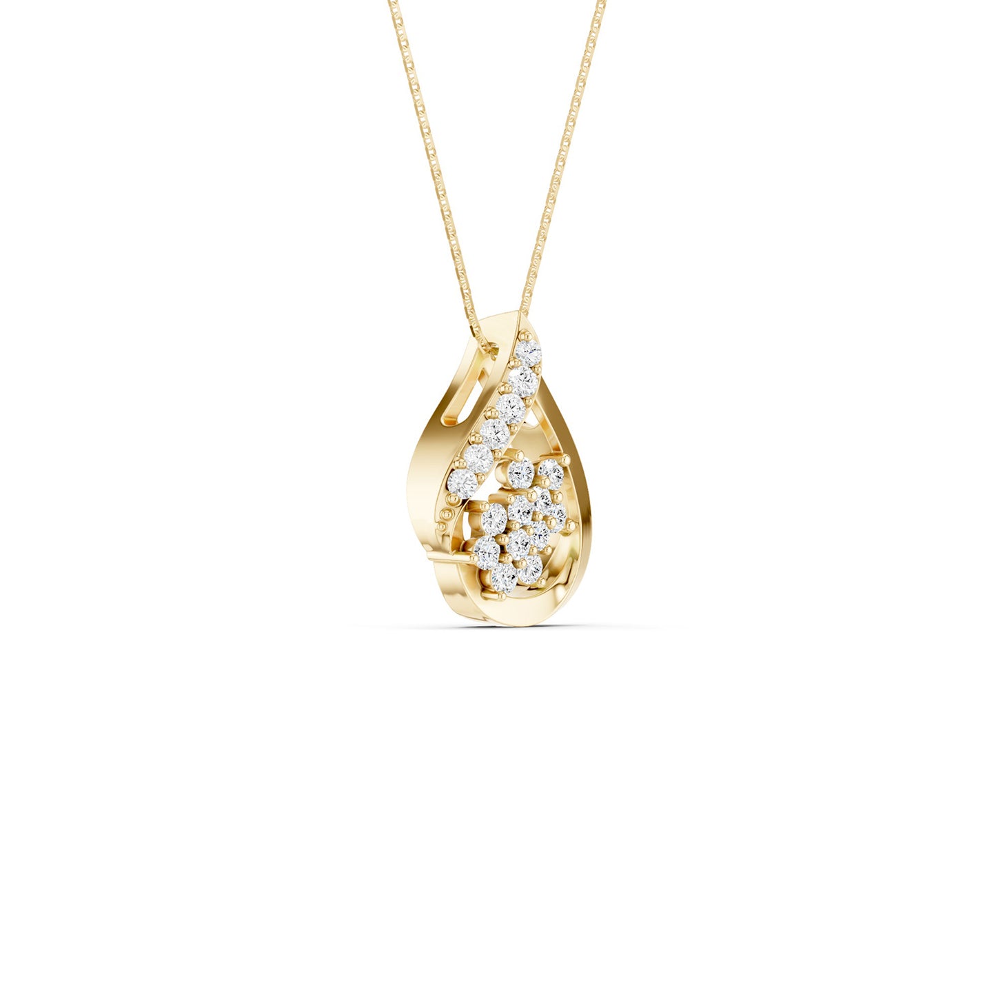 Teardrop Dual Bloom Pendant