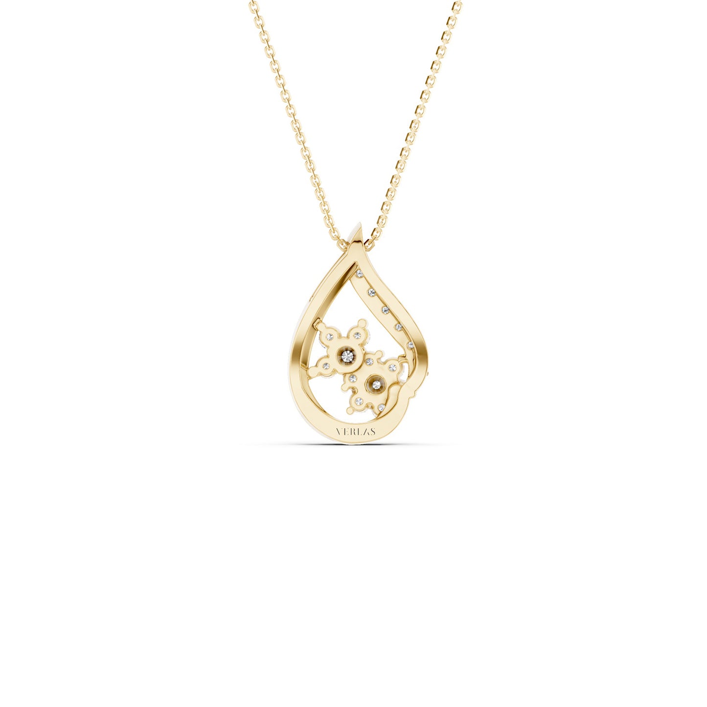 Teardrop Dual Bloom Pendant