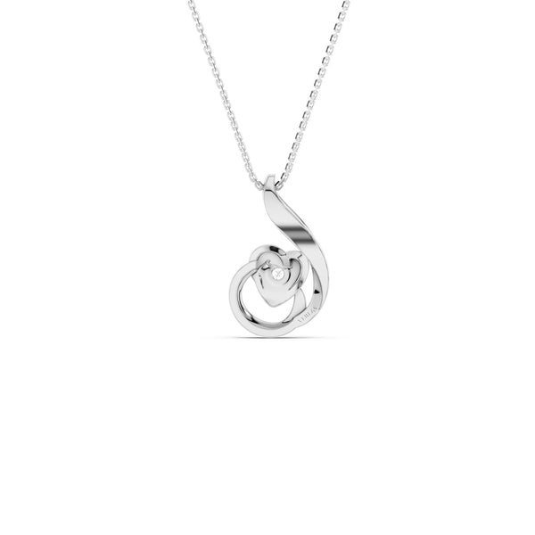 Dual-Tone Nestled Heart Pendant