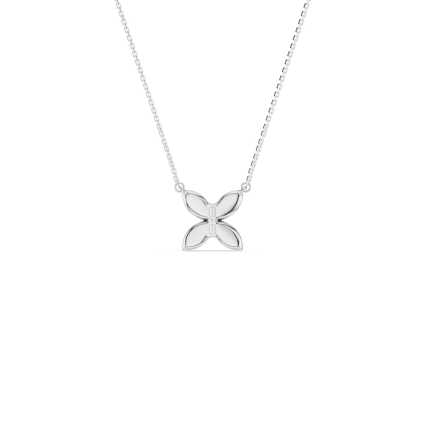 Butterfly Baguette Pendant Necklace