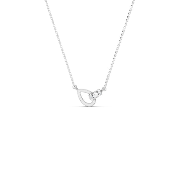 Interlocked Pear & Half Moon Necklace