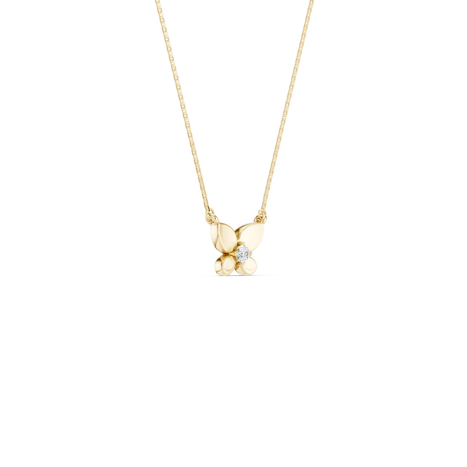 Butterfly Solitaire Necklace