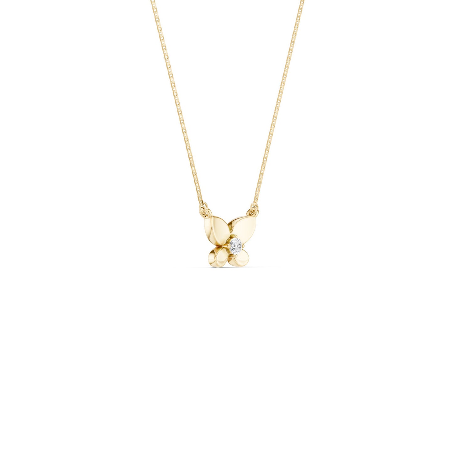 Butterfly Solitaire Necklace