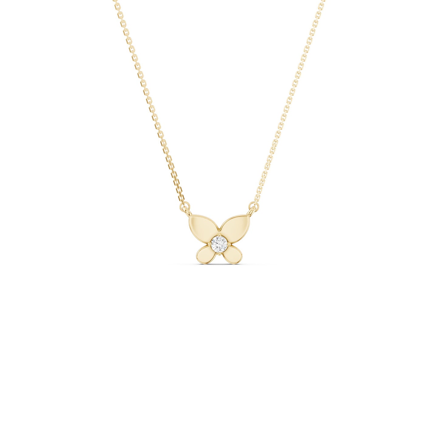 Butterfly Solitaire Necklace