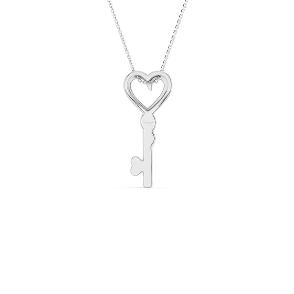 Twisted Heart Key Pendant