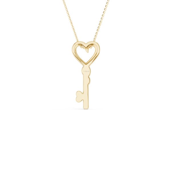 Twisted Heart Key Pendant