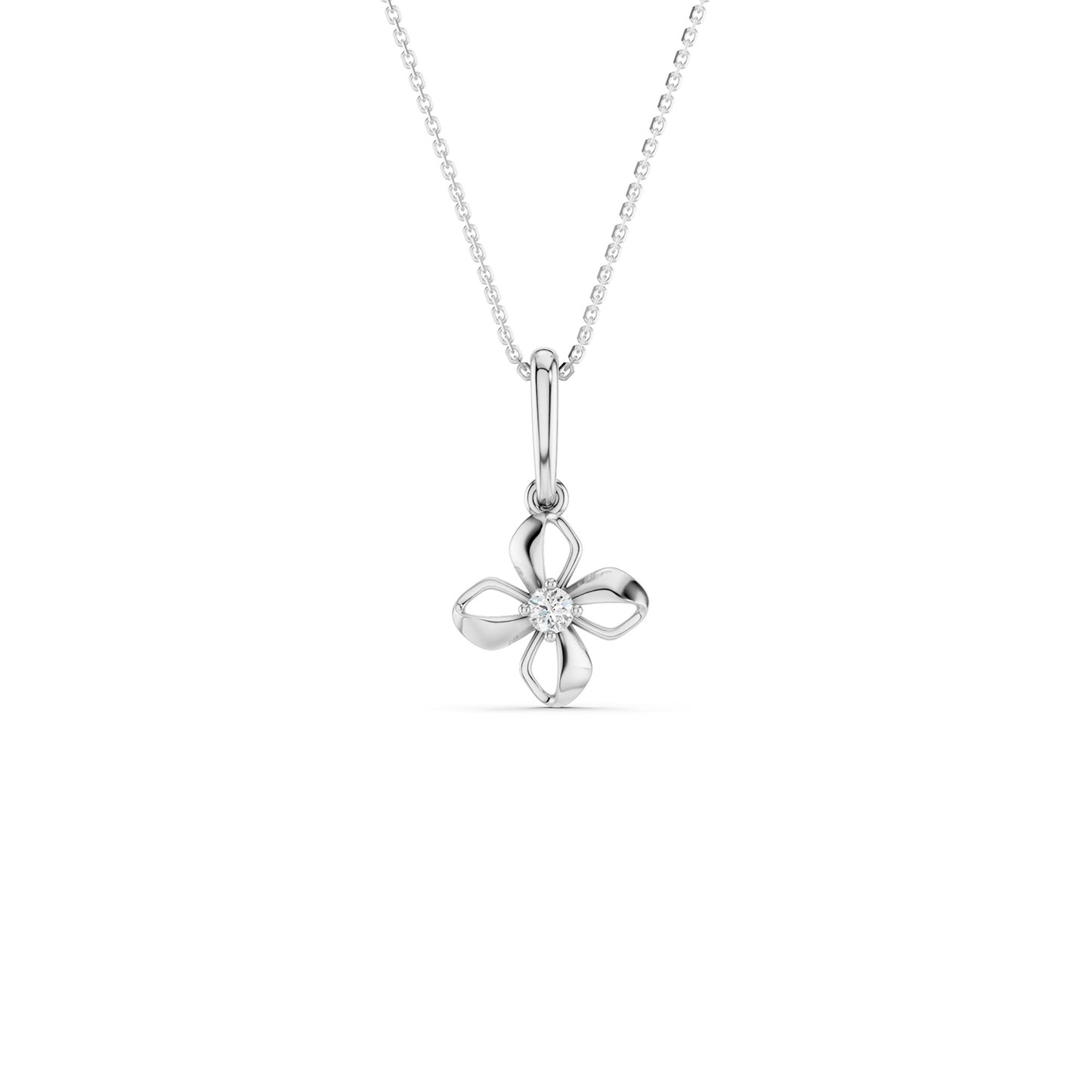 Sculpted 4-Petal Pendant