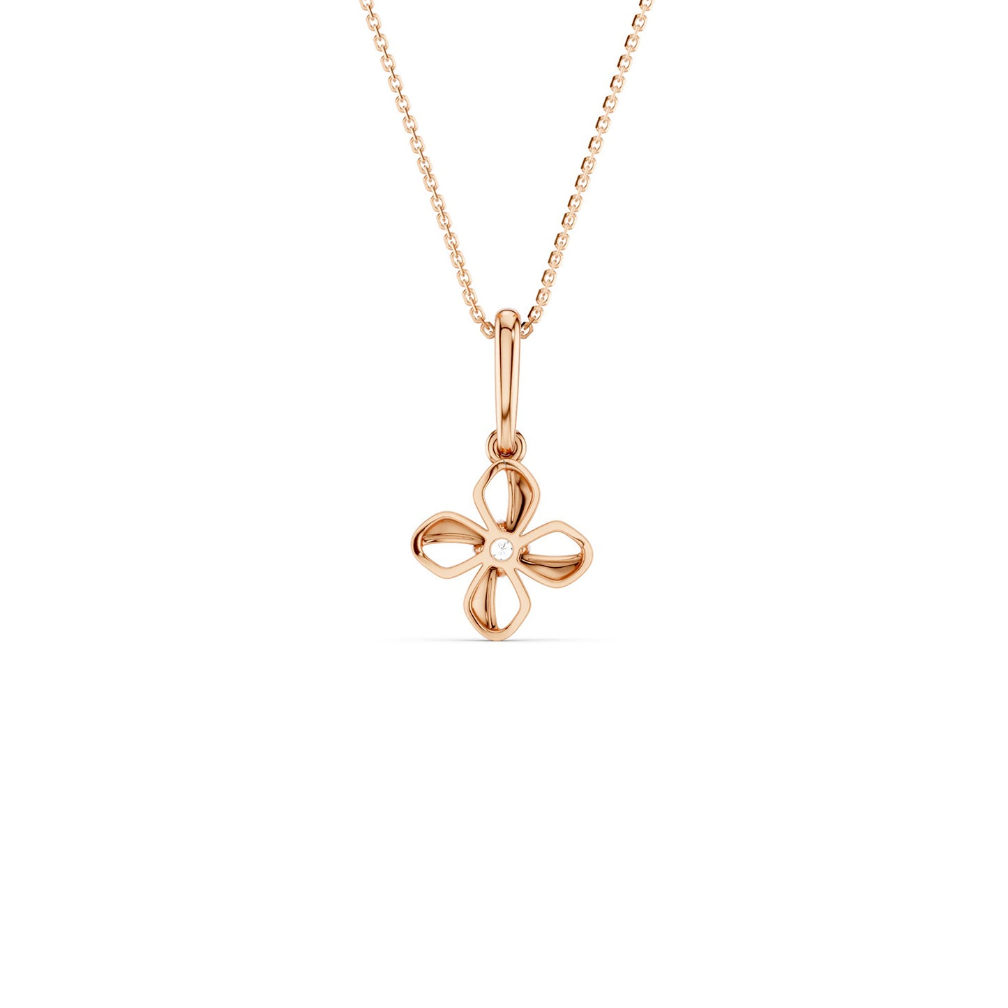 Sculpted 4-Petal Pendant
