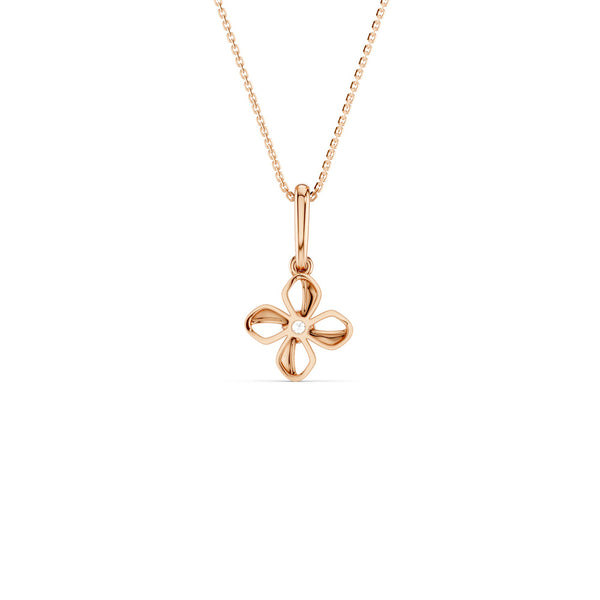 Sculpted 4-Petal Pendant