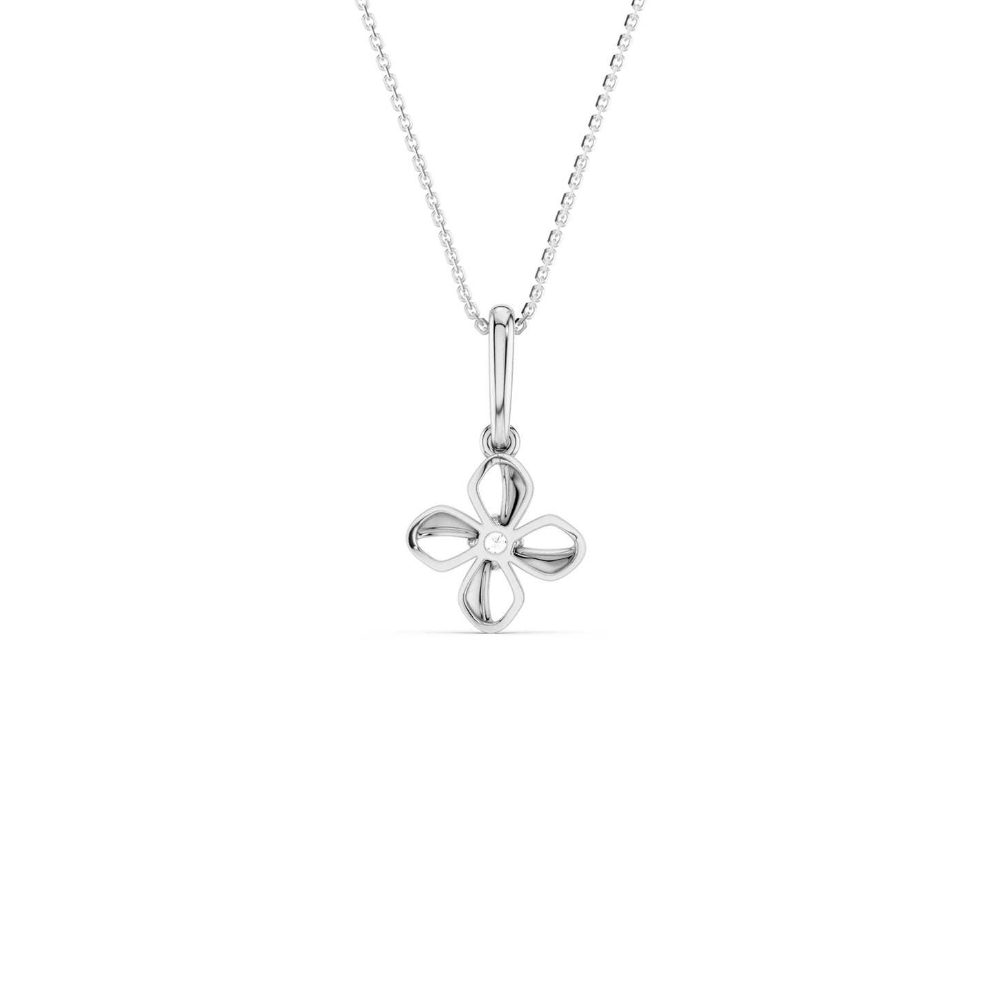 Sculpted 4-Petal Pendant