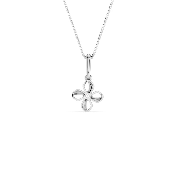 Sculpted 4-Petal Pendant