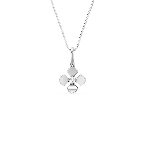 La Fleur 4-Petal Solitaire Pendant