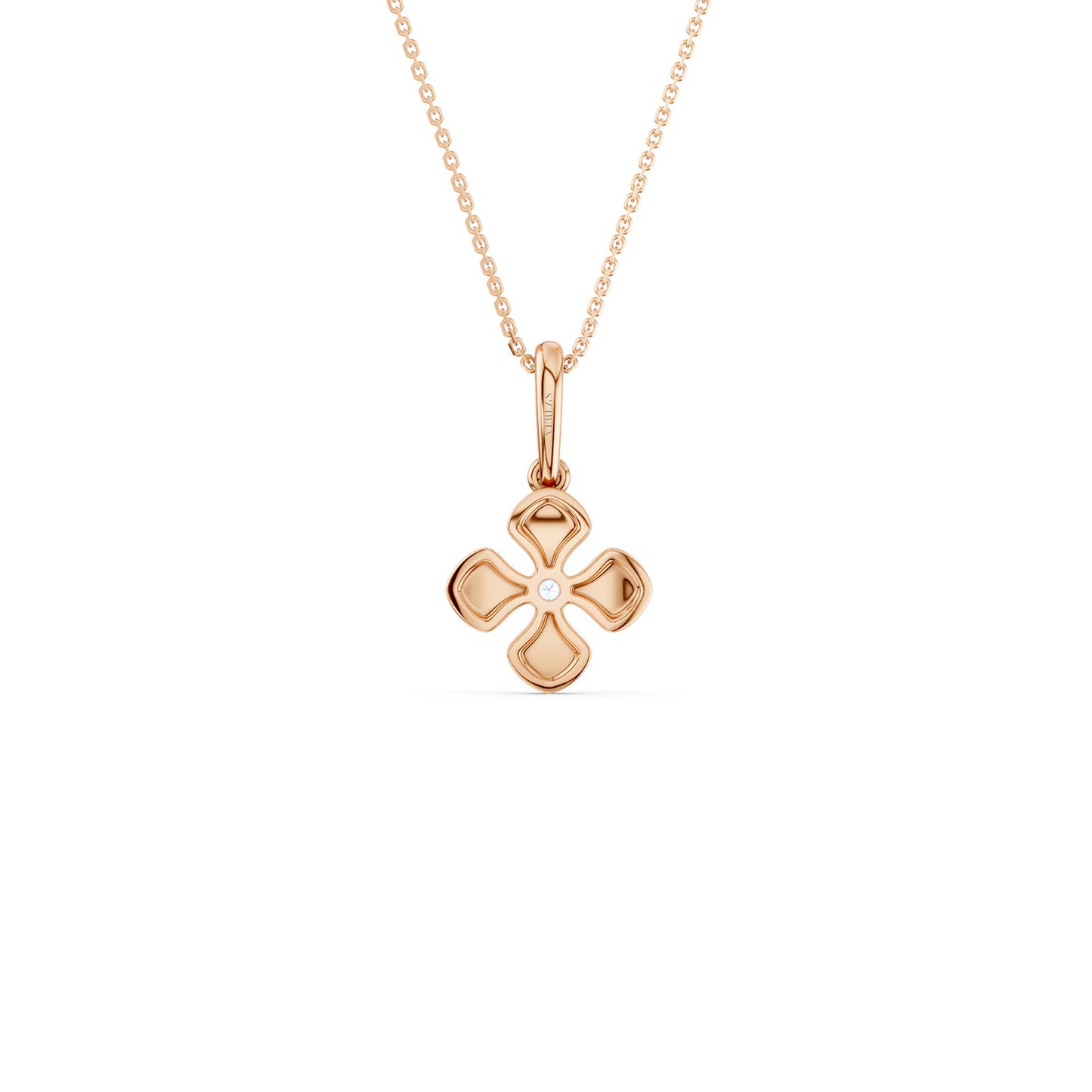 La Fleur4-Petal Solitaire Pendant