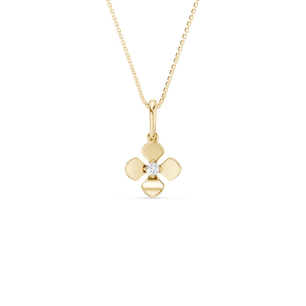 La Fleur 4-Petal Solitaire Pendant