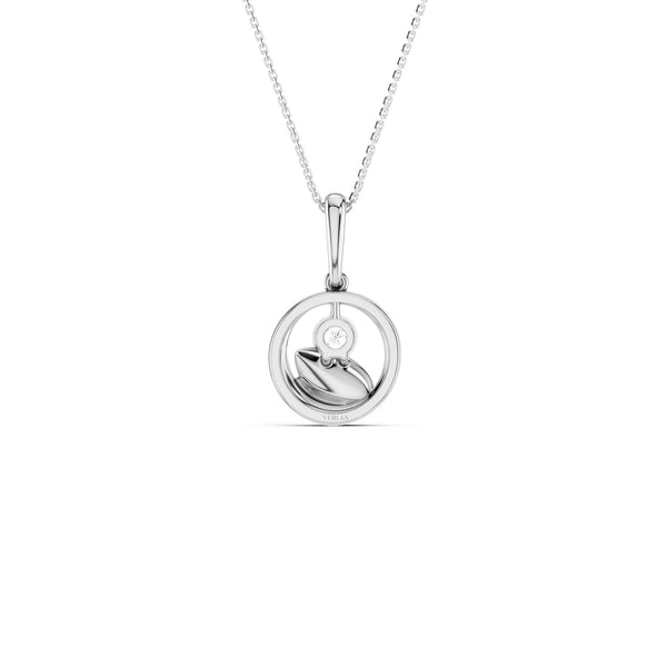 Open-Circle Leaf Pendant