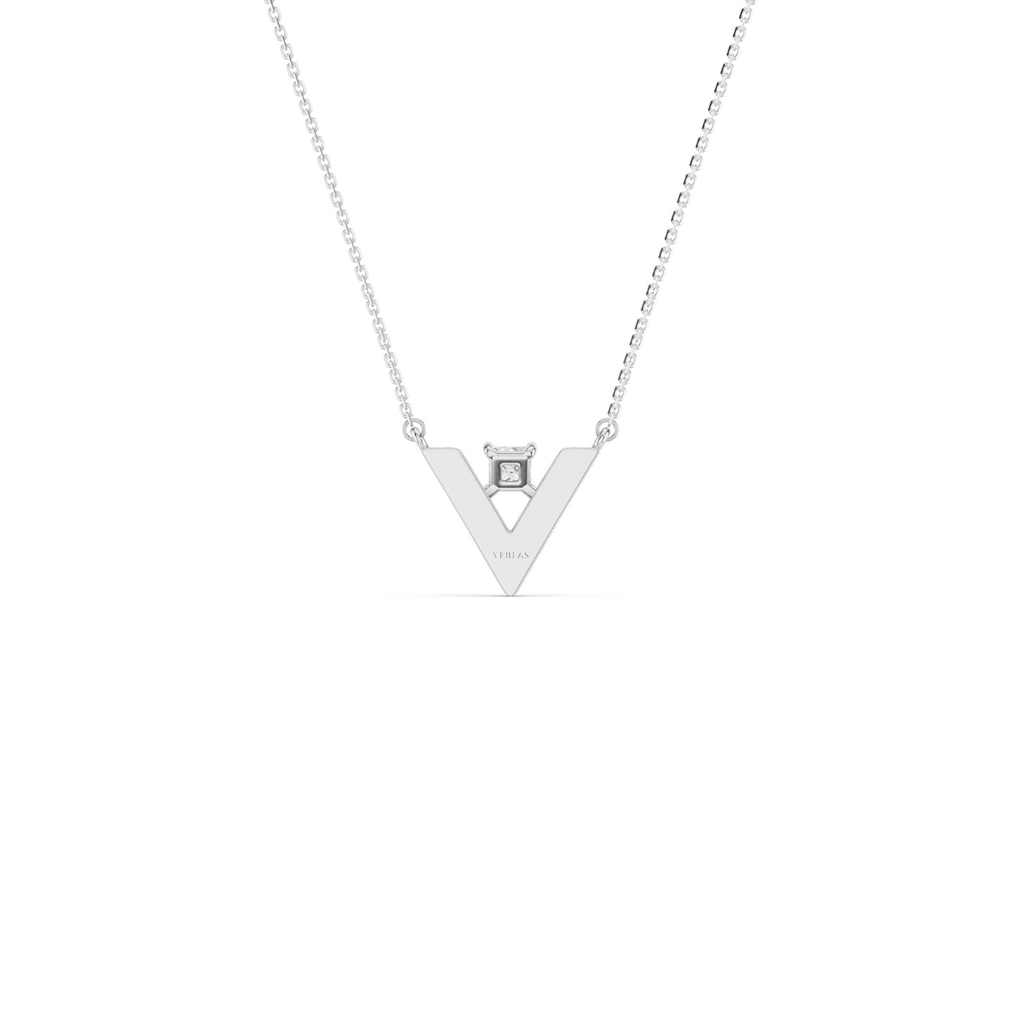 V-Shaped Round-Cut Necklace