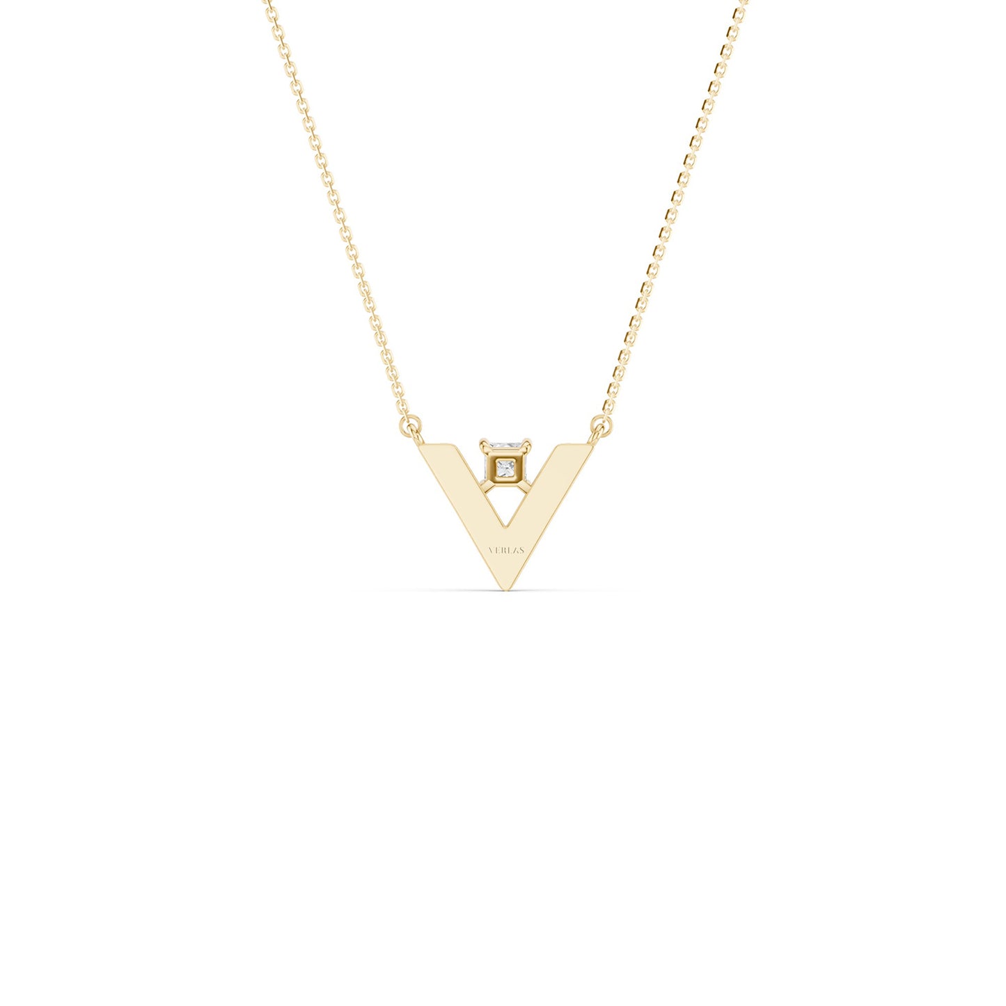 V-Shaped Round-Cut Necklace