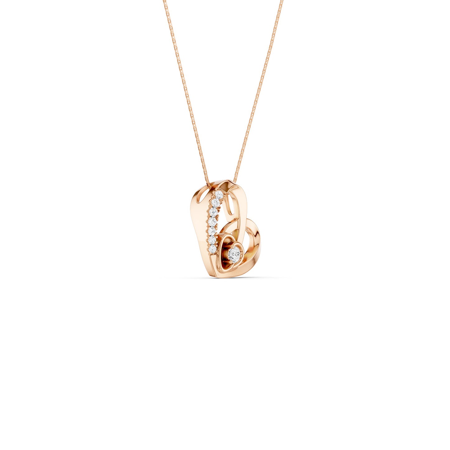 Intertwined Double Heart Pendant