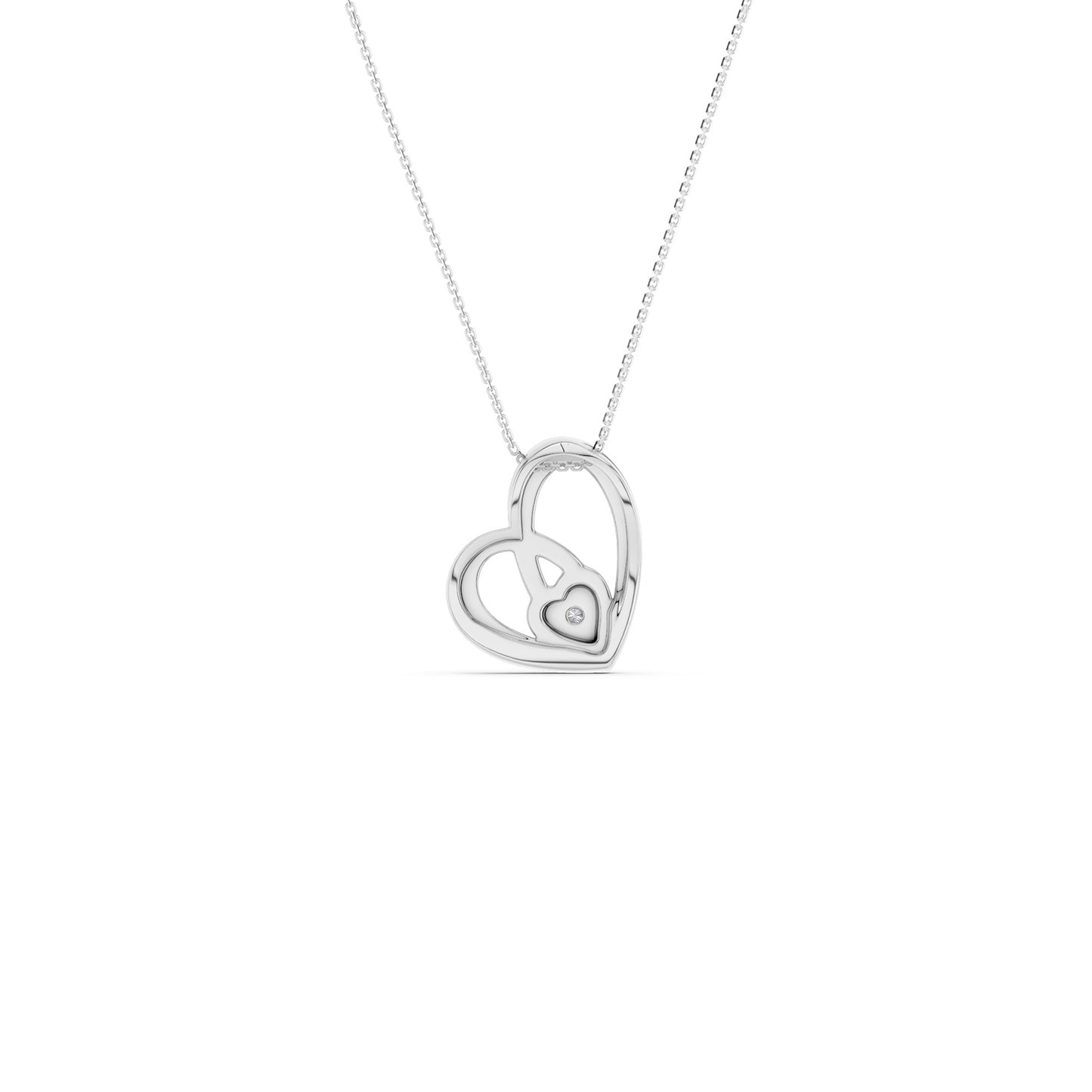 Intertwined Double Heart Pendant