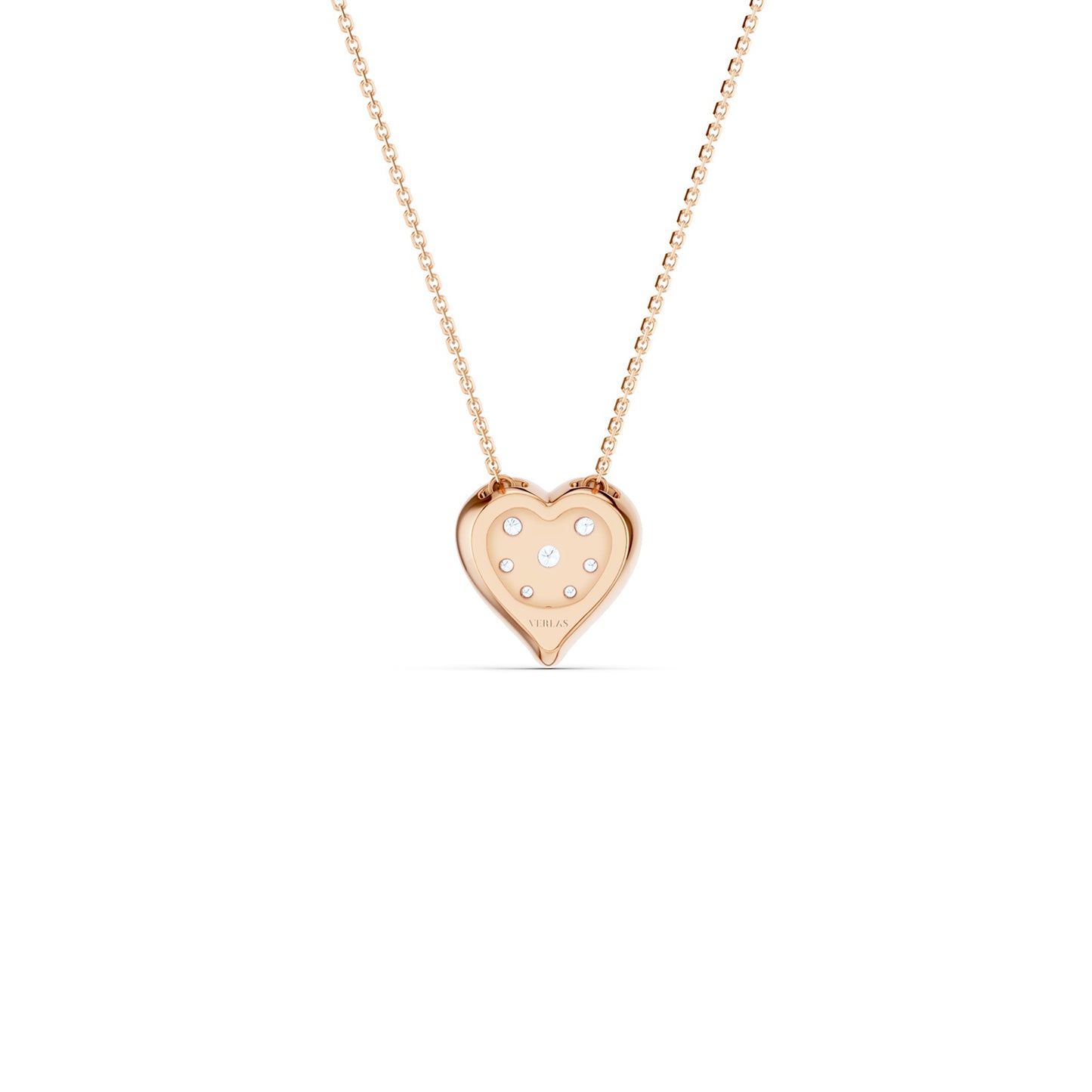 Bezel-Framed Heart Cluster Necklace