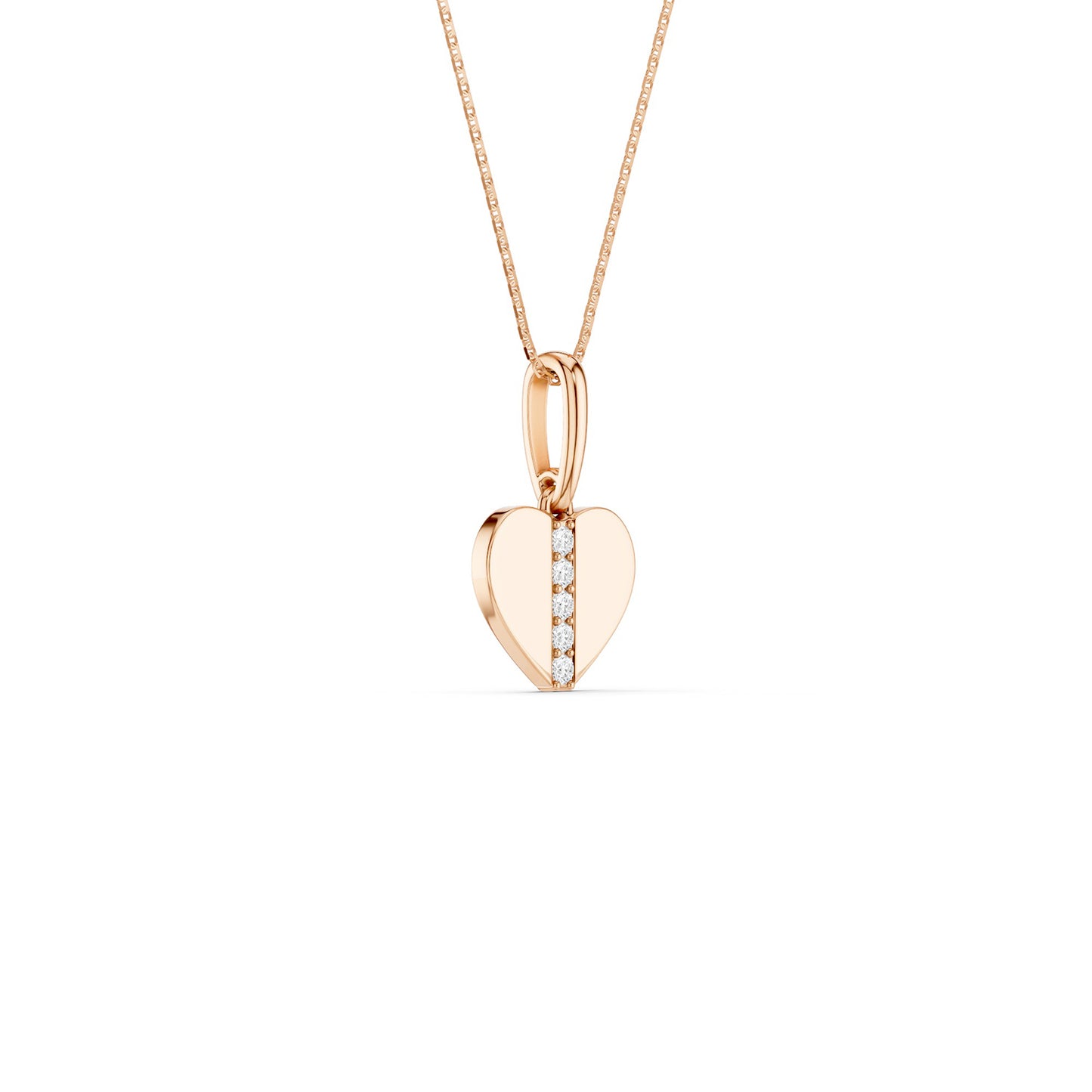 Split Pave Heart Pendant