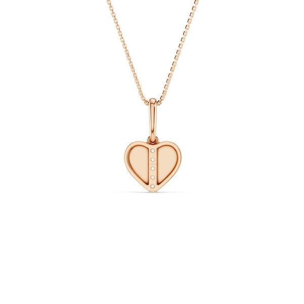 Split Pave Heart Pendant