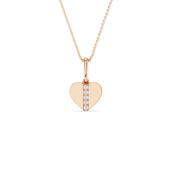 Split Pave Heart Pendant