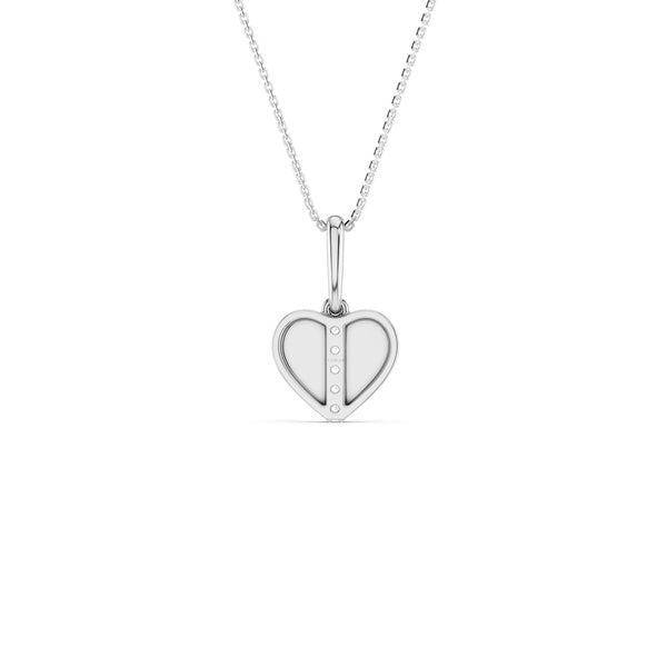 Split Pave Heart Pendant