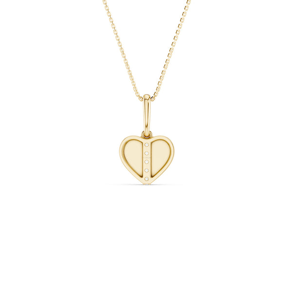 Split Pave Heart Pendant