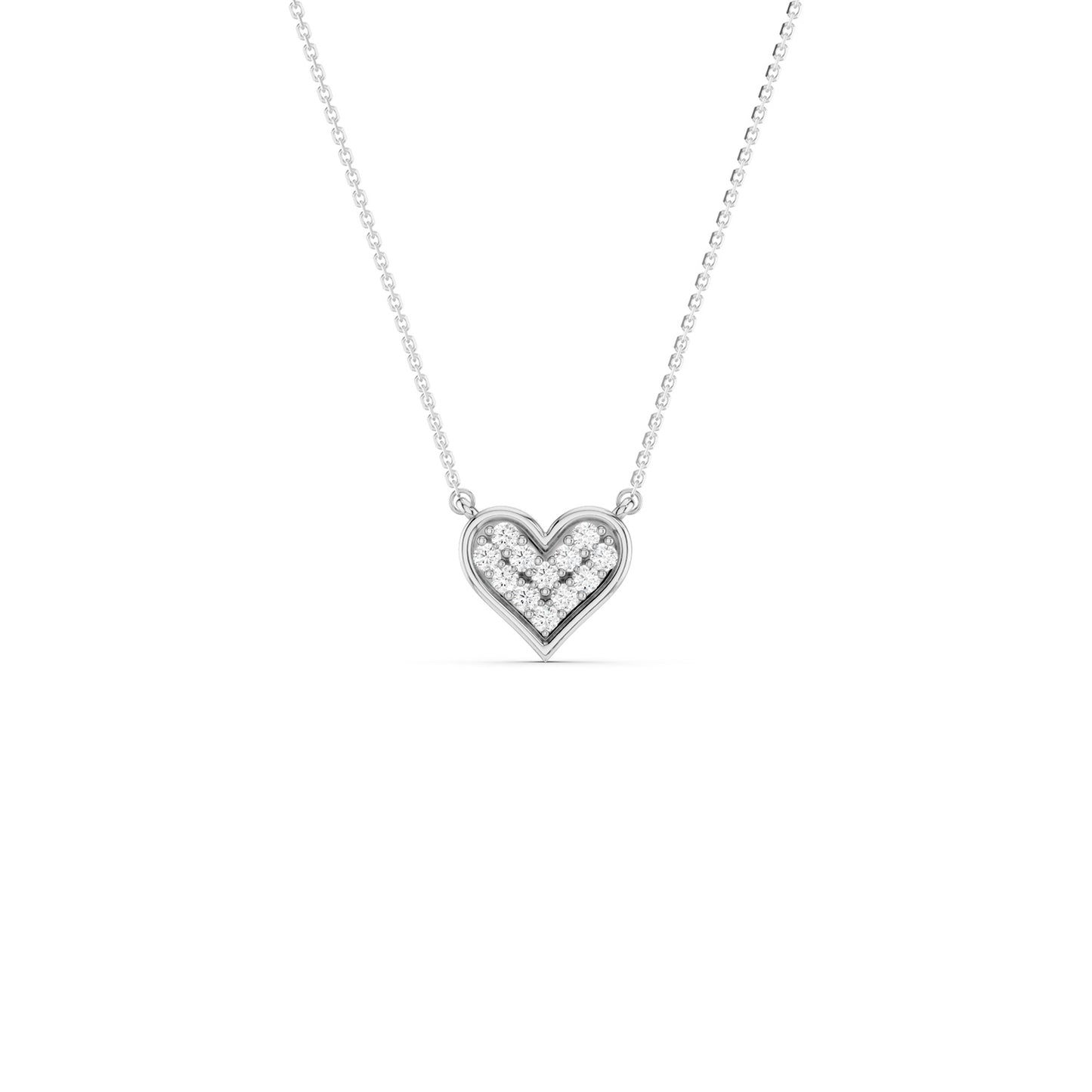 Cluster Heart Necklace