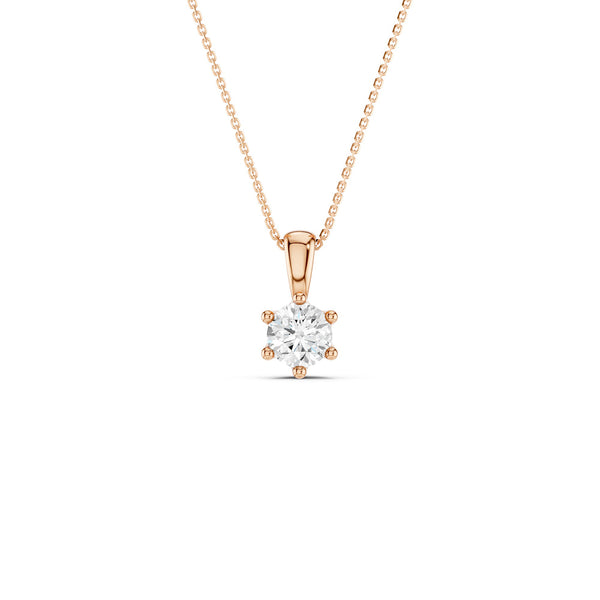 Six-Prong Crowned Pendant