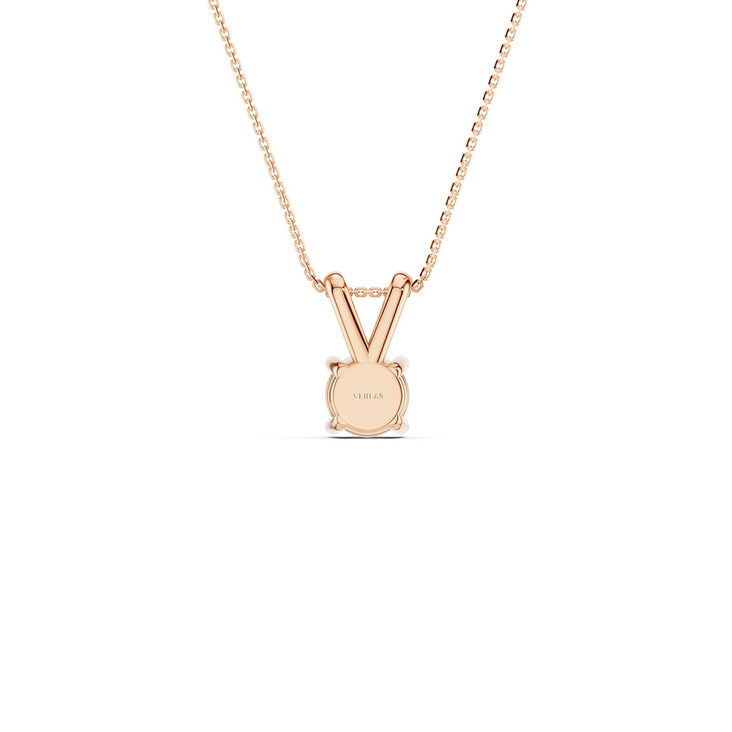 Round Solitaire V-Bail Pendant