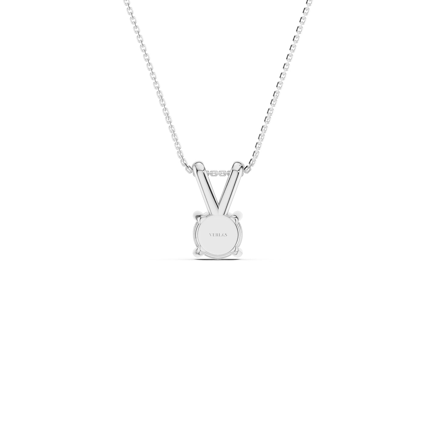 Round Solitaire V-Bail Pendant