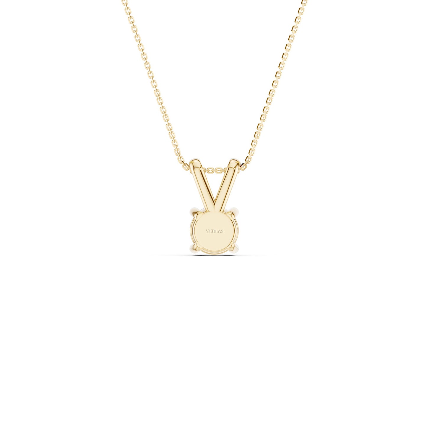 Round Solitaire V-Bail Pendant