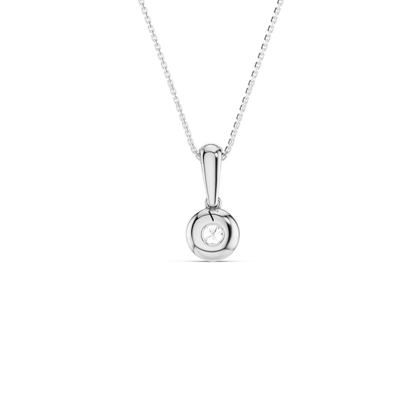Twisted-Edge Solitaire Pendant